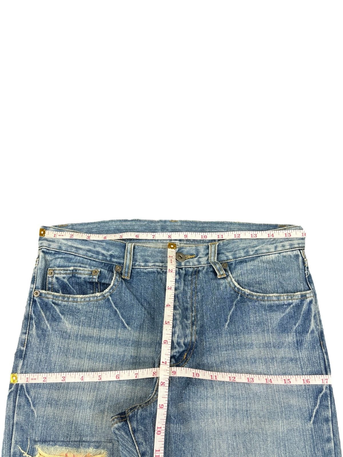Japanese Brand Vintage Japanese Brand Patched Distressed Loose Jeans Size US 32 / EU 48 - 11 Thumbnail