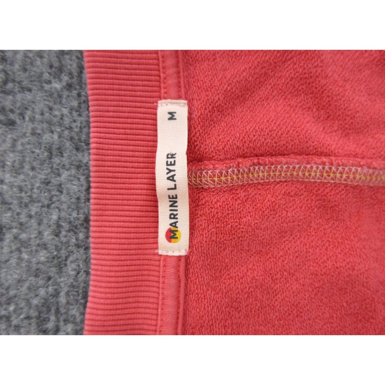 Marine Layer Marine Layer Sweatshirt Womens M Pink V-Neck Pullover Cropped Size M / US 6-8 / IT 42-44 - 5 Thumbnail