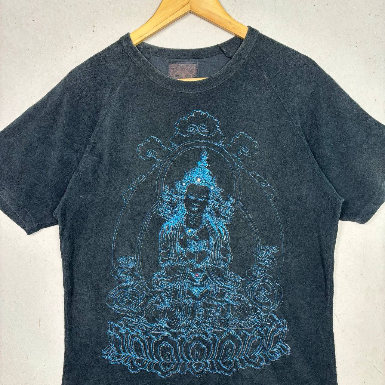 Japanese Brand DUB FACTORY ILLUSION BUDDHA CORDUROY GRAPHIC T-SHIRT Size US L / EU 52-54 / 3 - 3 Thumbnail