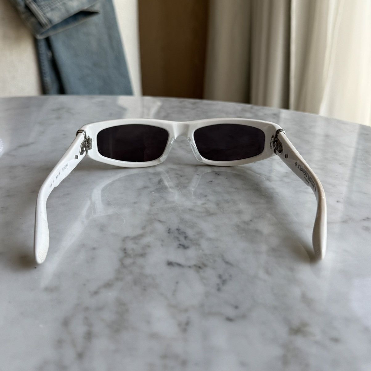 Chrome Hearts White Sterling Silver Stars Hardware Roller Sunglasses RARE Size ONE SIZE - 4 Thumbnail