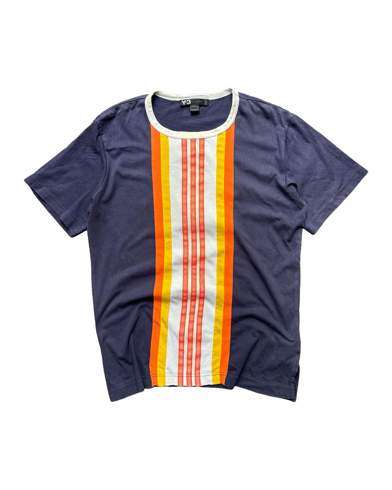 Yohji Yamamoto Y-3 Yohji Yamamoto Stripe T Shirt Navy Medium Size US M / EU 48-50 / 2 - 1 Thumbnail
