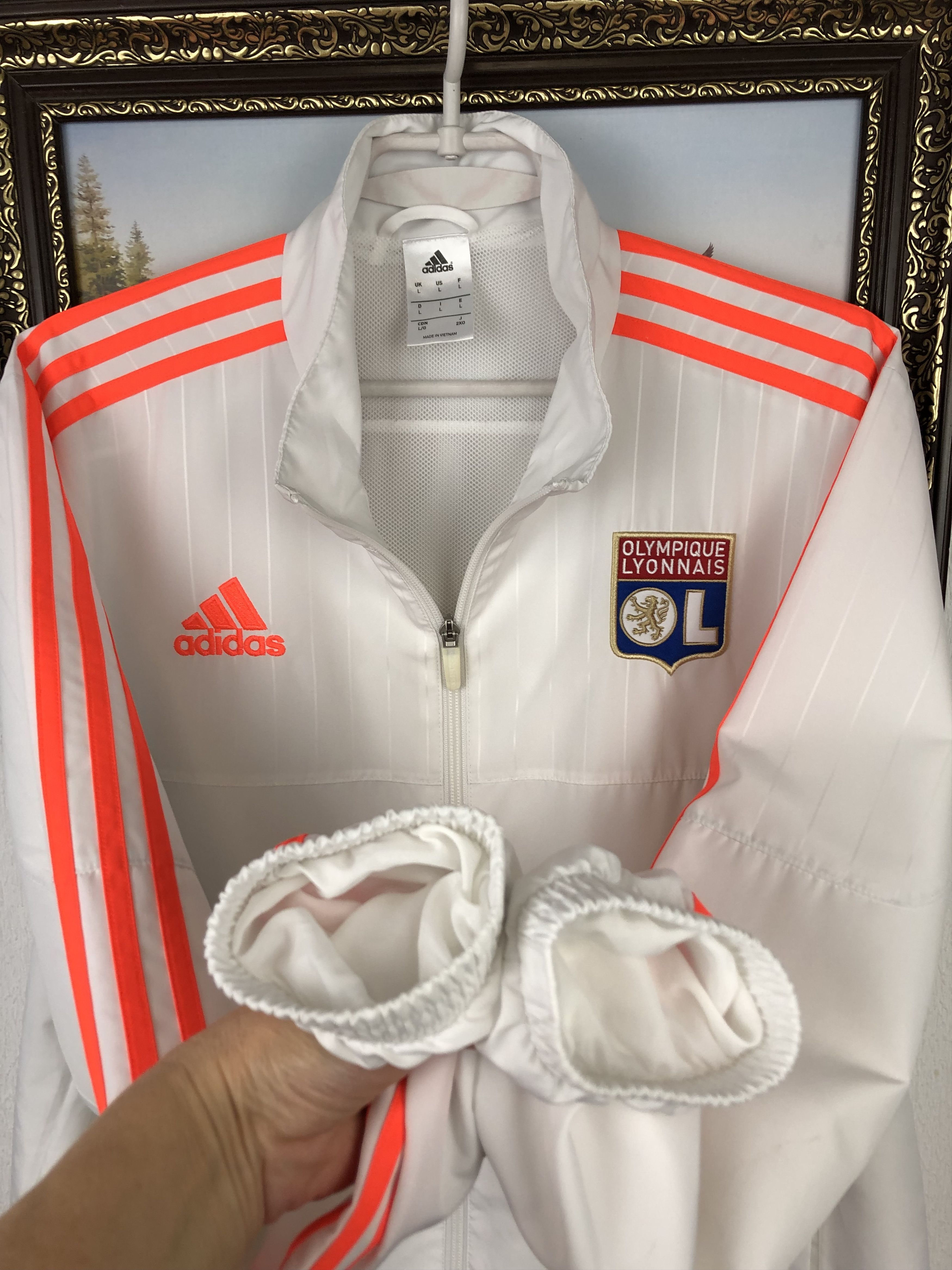 Adidas Adidas Olympique Lyonnais Football Jacket Soccer Track Top Size US L / EU 52-54 / 3 - 6 Thumbnail