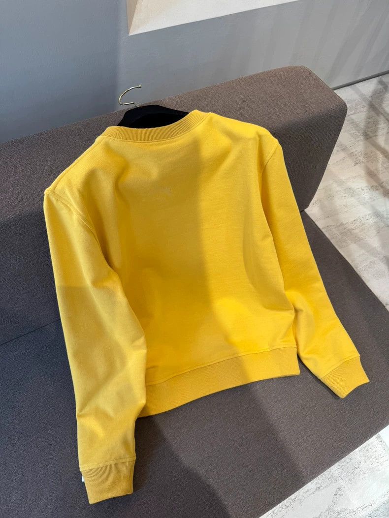 Loro Piana LORO PIANA Colorful sheepskin decorated bright yellow hood Size S / US 4 / IT 40 - 4 Thumbnail