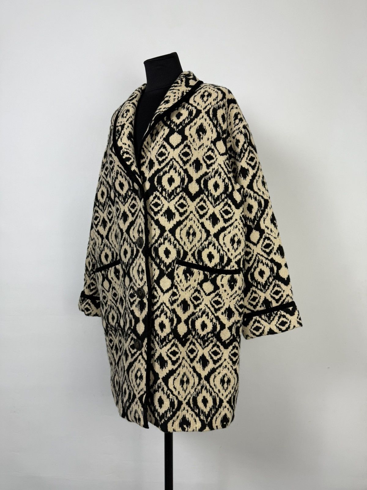 Sezane Sezane Henri Jacquard Ethnique Oversize Pocket Coat Jacket Size S / US 4 / IT 40 - 5 Thumbnail
