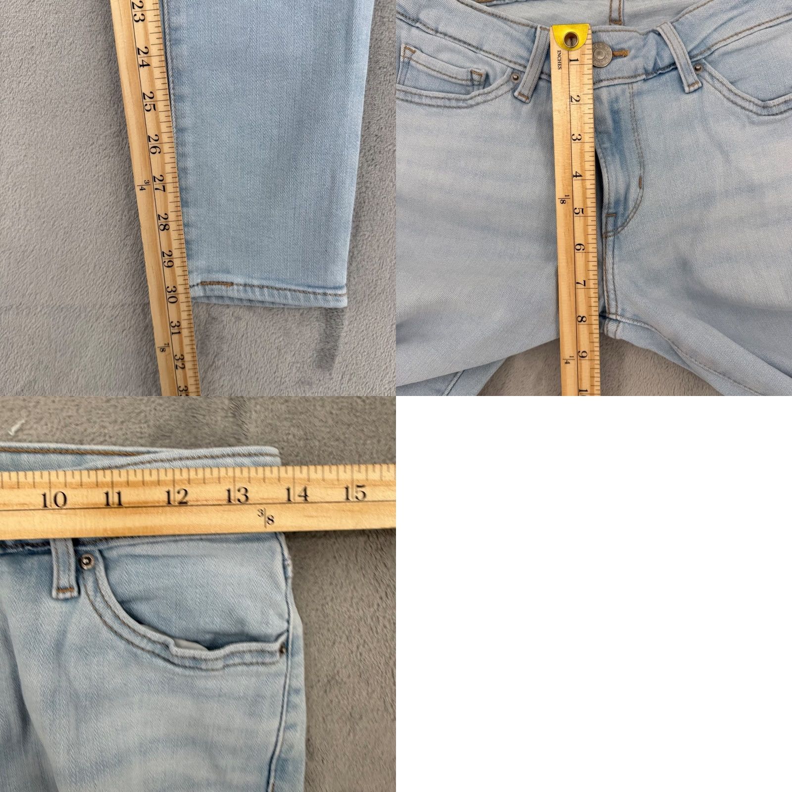 Levi's Levi's 711 Skinny Jeans Light Wash Blue Mid Rise Denim Women's W26 L32 Size 26" / US 2 / IT 38 - 9 Thumbnail