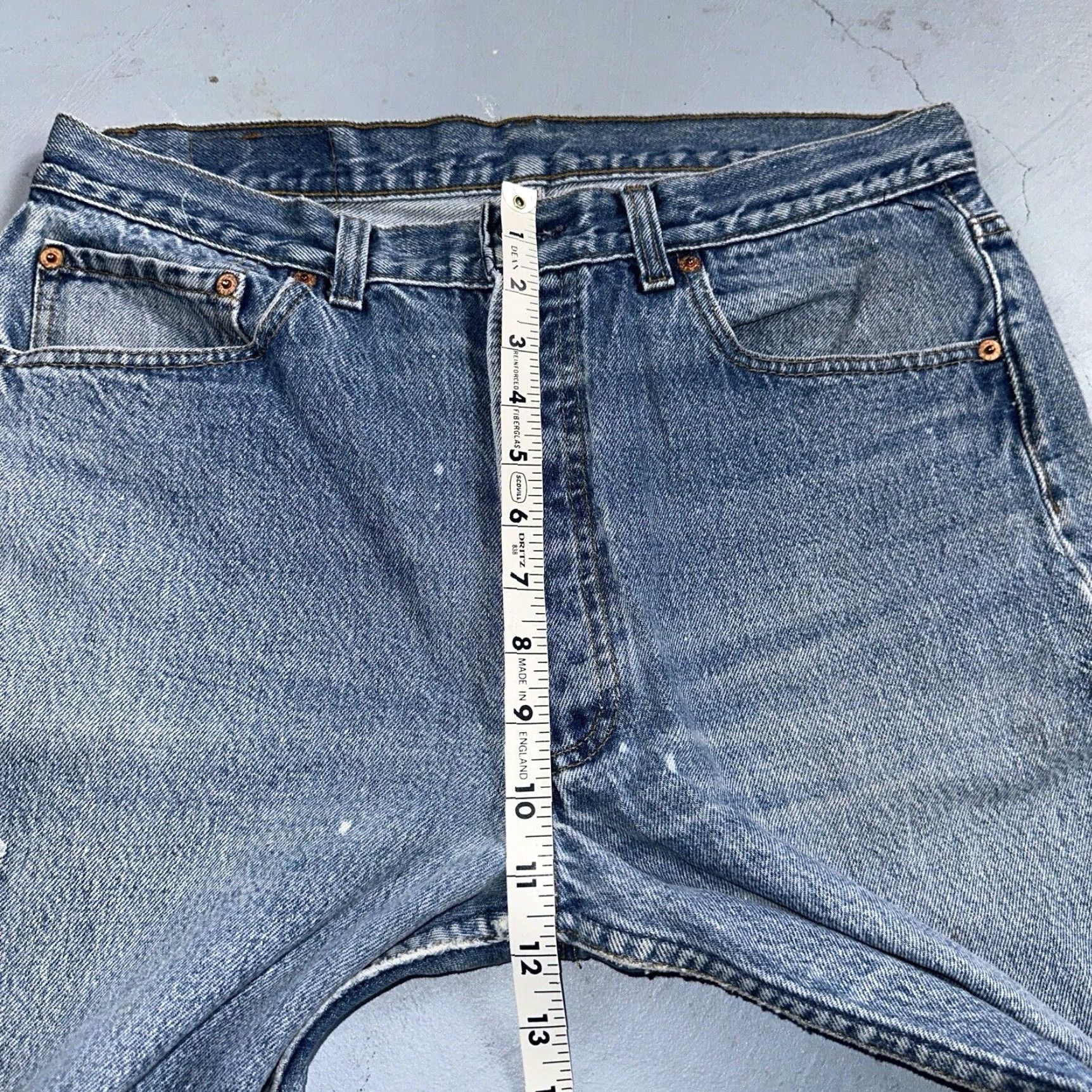 Levi's VINTAGE Levis 501 Jeans Men 35x36 Light Wash USA 80s 90s XX Straight Leg Size US 35 - 7 Thumbnail