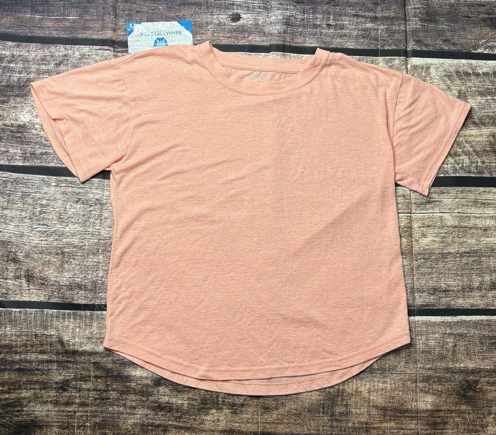 J.Crew J. Crew Linen Blend Top Tee Women's Medium Pink Pullover Size M / US 6-8 / IT 42-44 - 1 Thumbnail