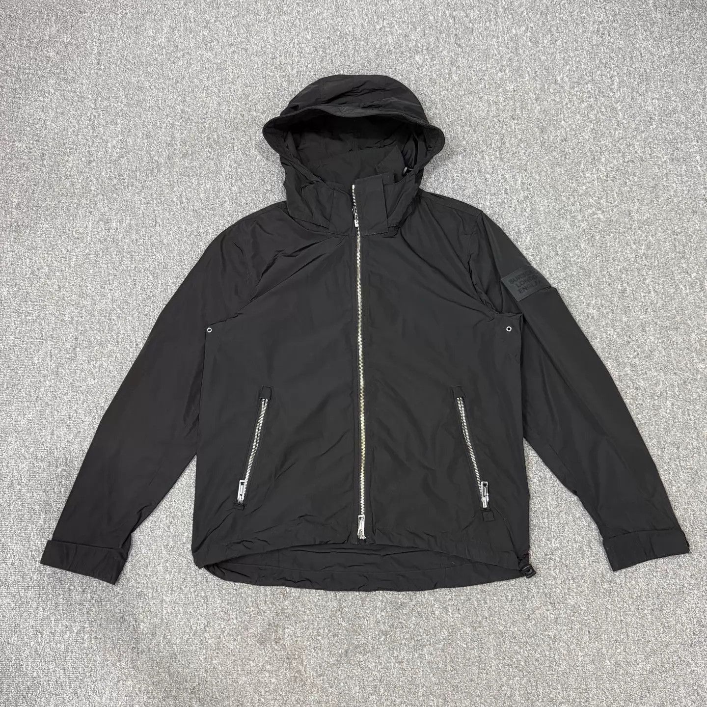 Burberry Hooded Zip-Front Black Jacket Size M Size US M / EU 48-50 / 2 - 1 Thumbnail