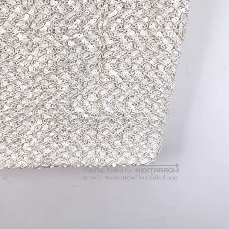 Chanel Chanel White sequin embroidered cotton casual skirt Size 24" / US 00 / IT 34 - 4 Thumbnail