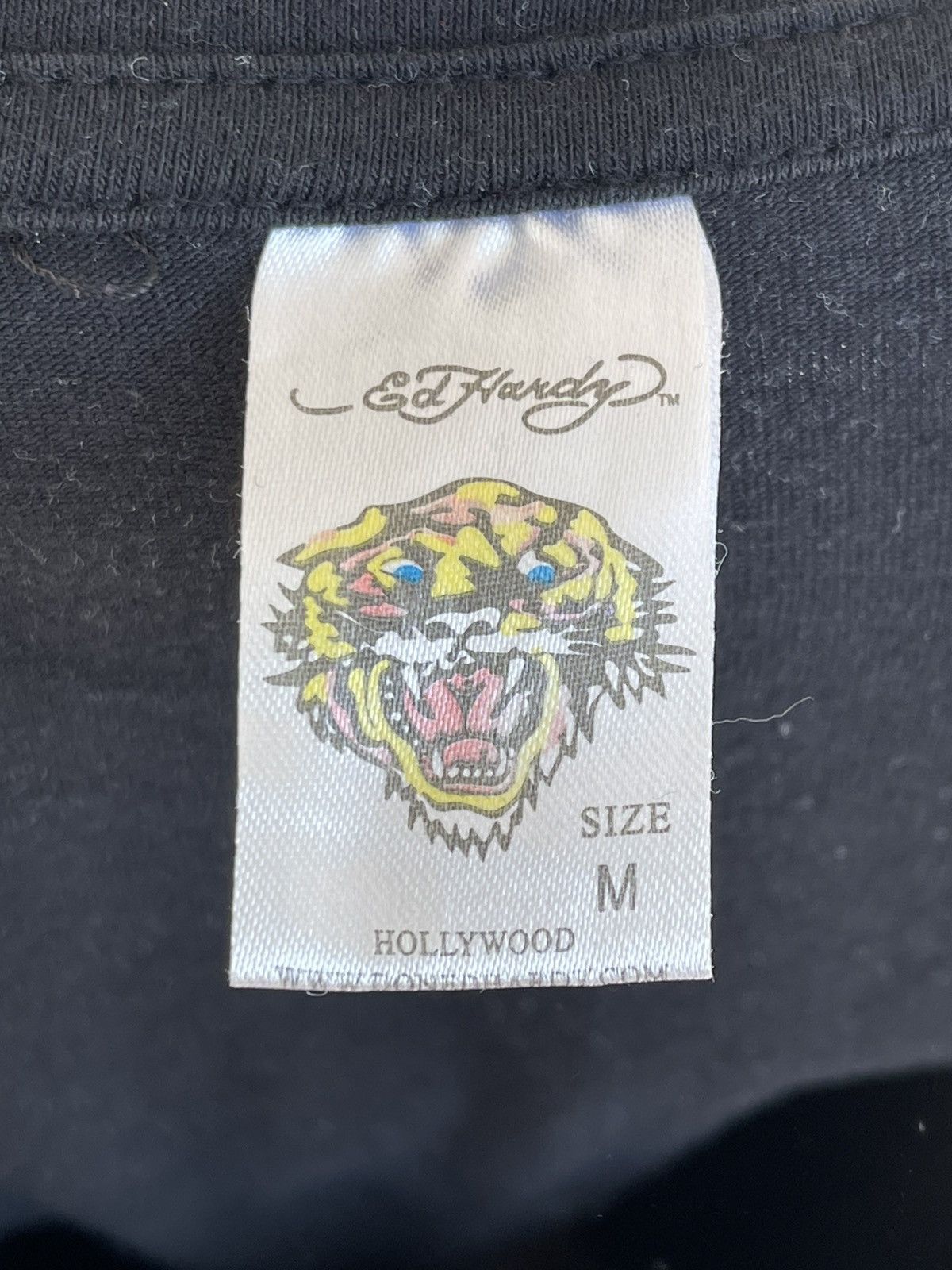 Ed Hardy Y2K Tattoo Skull Overprint Long Sleeve T-Shirt 2000s Vintage Size M / US 6-8 / IT 42-44 - 16 Thumbnail