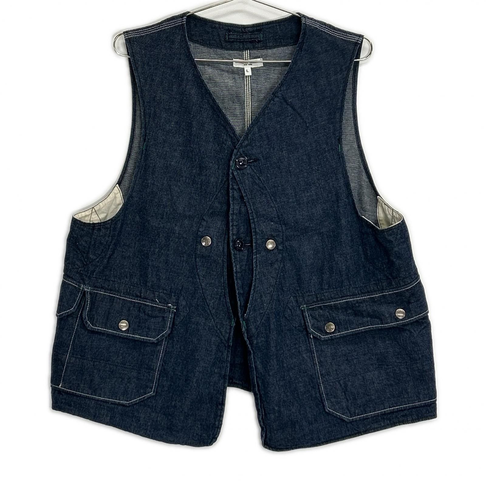 Engineered Garments Cover Vest in Nylon Micro Ripstop Primaloft
