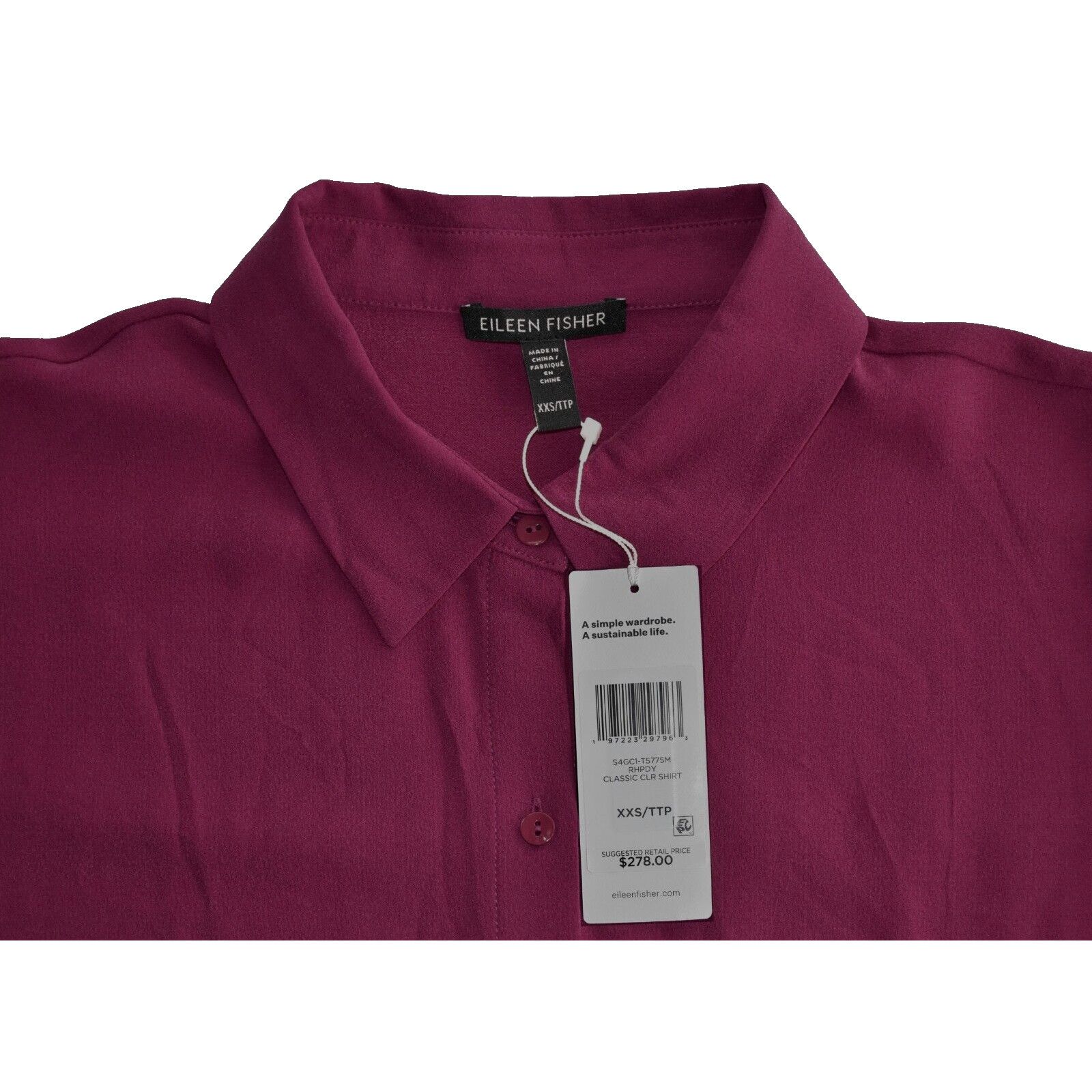 Eileen Fisher NWT EILEEN FISHER Silk Crepe Long Sleeve Shirt Size XXS $278 Size XXS / US 00 / IT 34 - 5 Thumbnail
