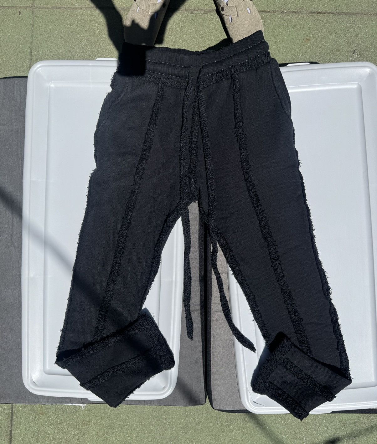 Other Soif De Luxe Vintage Black Phrayed Sweatpants Size US 34 / EU 50 - 1 Thumbnail