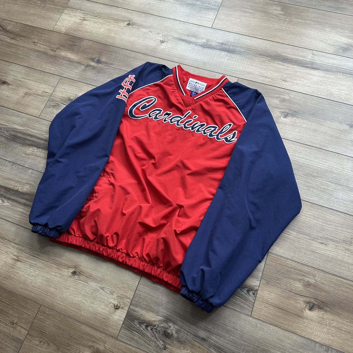 MLB Vintage 90s St. Louis Cardinals MLB Windbreaker Pullover Size US XL / EU 56 / 4 - 3 Thumbnail