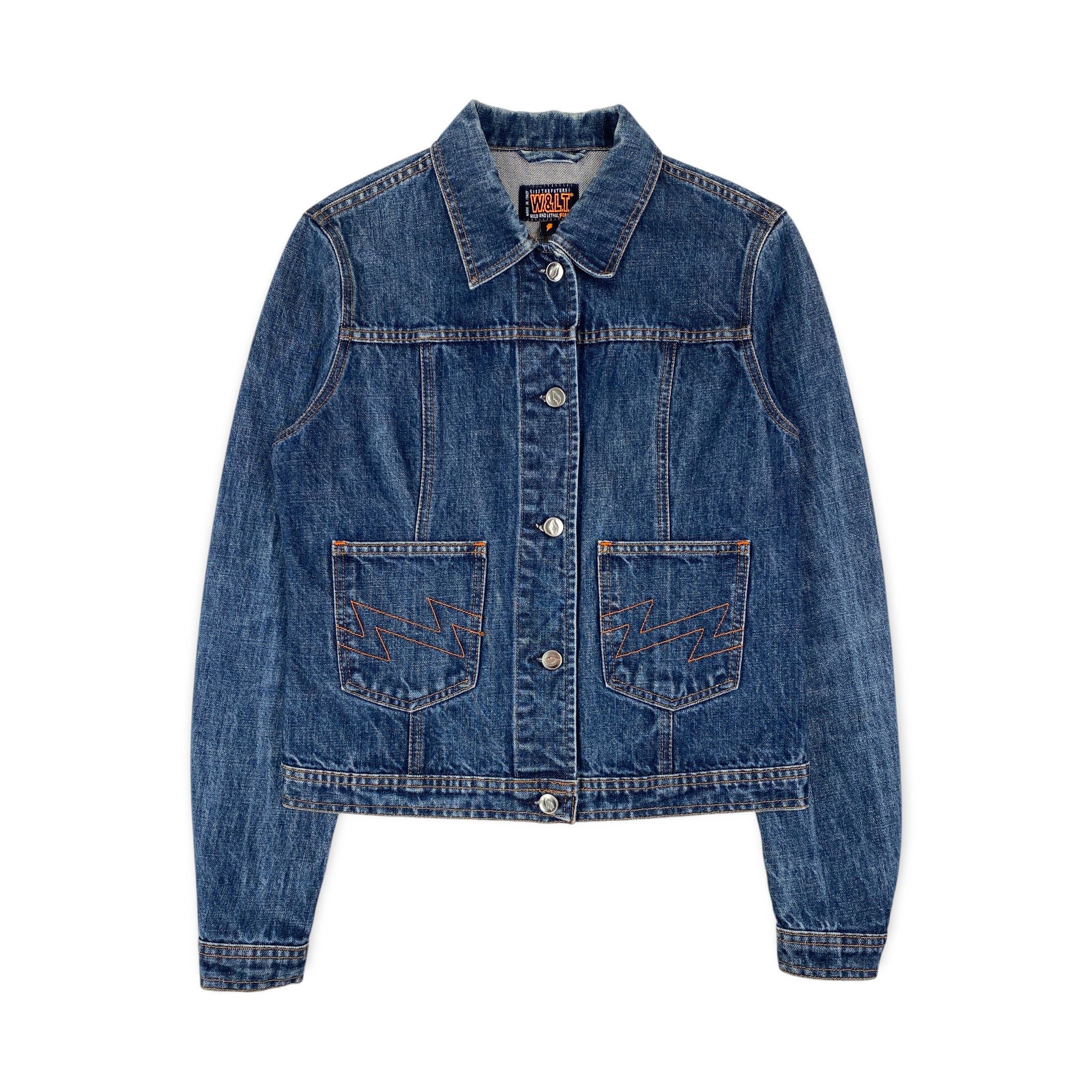 Walter Van Beirendonck Womens Cropped Two Pocket Denim Jacket Size S / US 4 / IT 40 - 1 Thumbnail