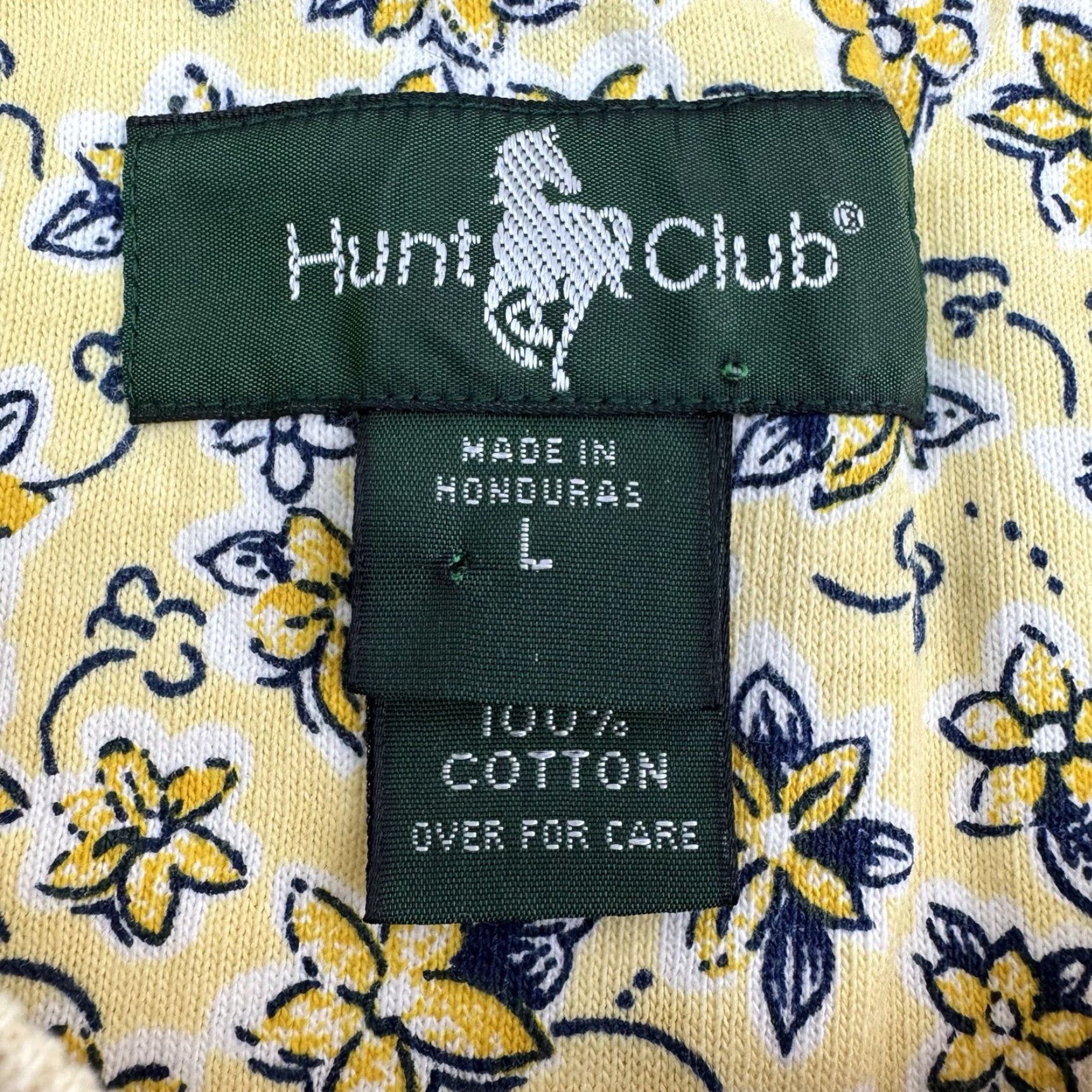 Gloverall VINTAGE Hunt Club Shirt Womens L Yellow Floral 90s Fun Casual Regular Fit Size L / US 10 / IT 46 - 3 Thumbnail