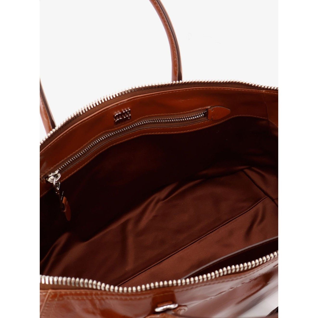 Miu Miu MIU MIU Palisander Shiny Leather Top Handle Bag New & Authen Size ONE SIZE - 4 Thumbnail