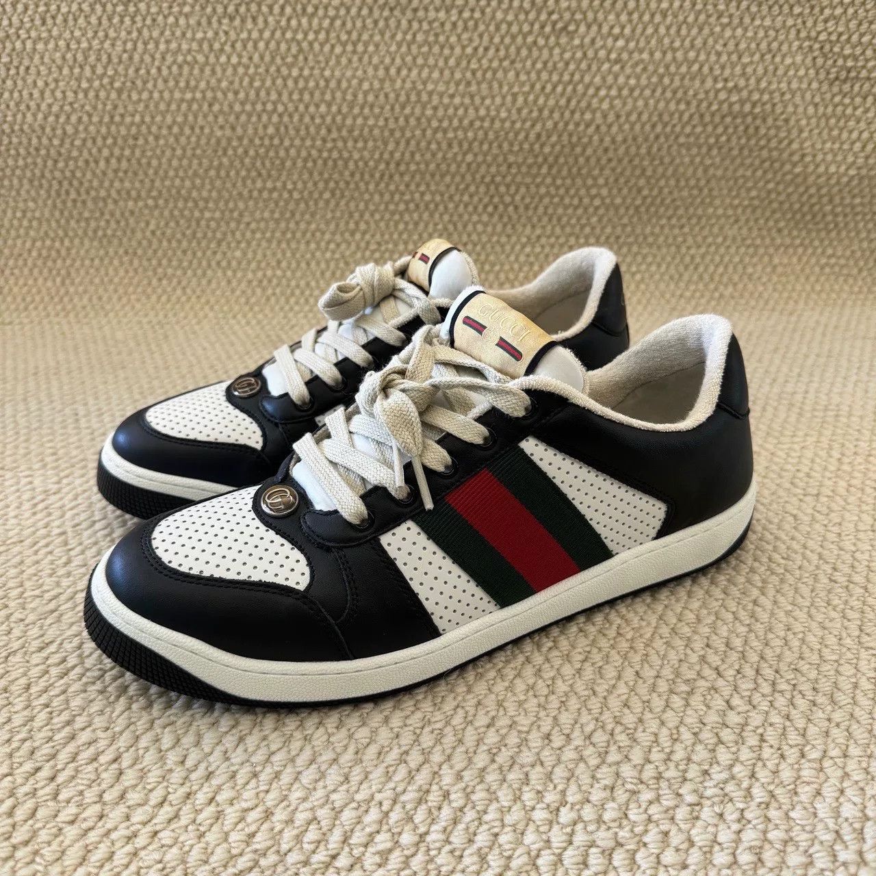Gucci gucci screener low-top fashion sneakers for men Size US 9.5 / EU 42-43 - 1 Thumbnail