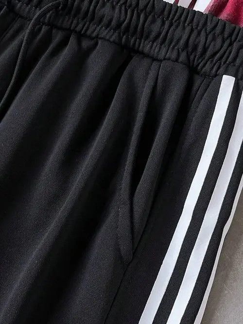 Japanese Brand Stripe Double drawstring Sweatpants Flared Size US 34 / EU 50 - 3 Thumbnail