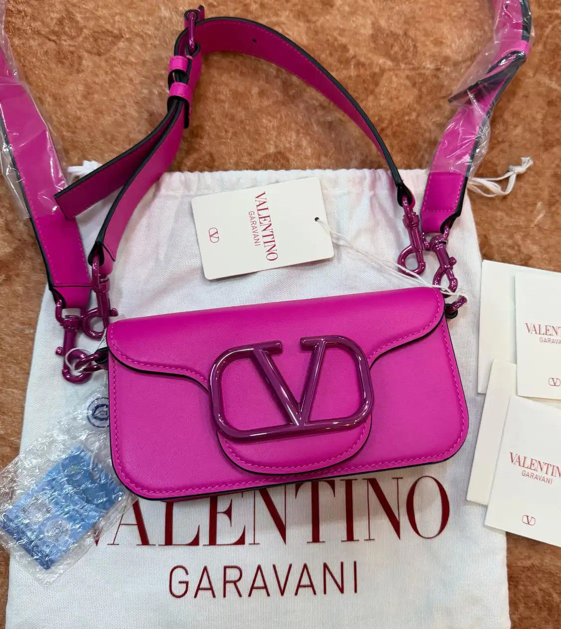 Valentino VALENTINO Vsling mini rose redcowhide leather crossbody bag 2 striped detachable Size ONE SIZE - 1 Thumbnail