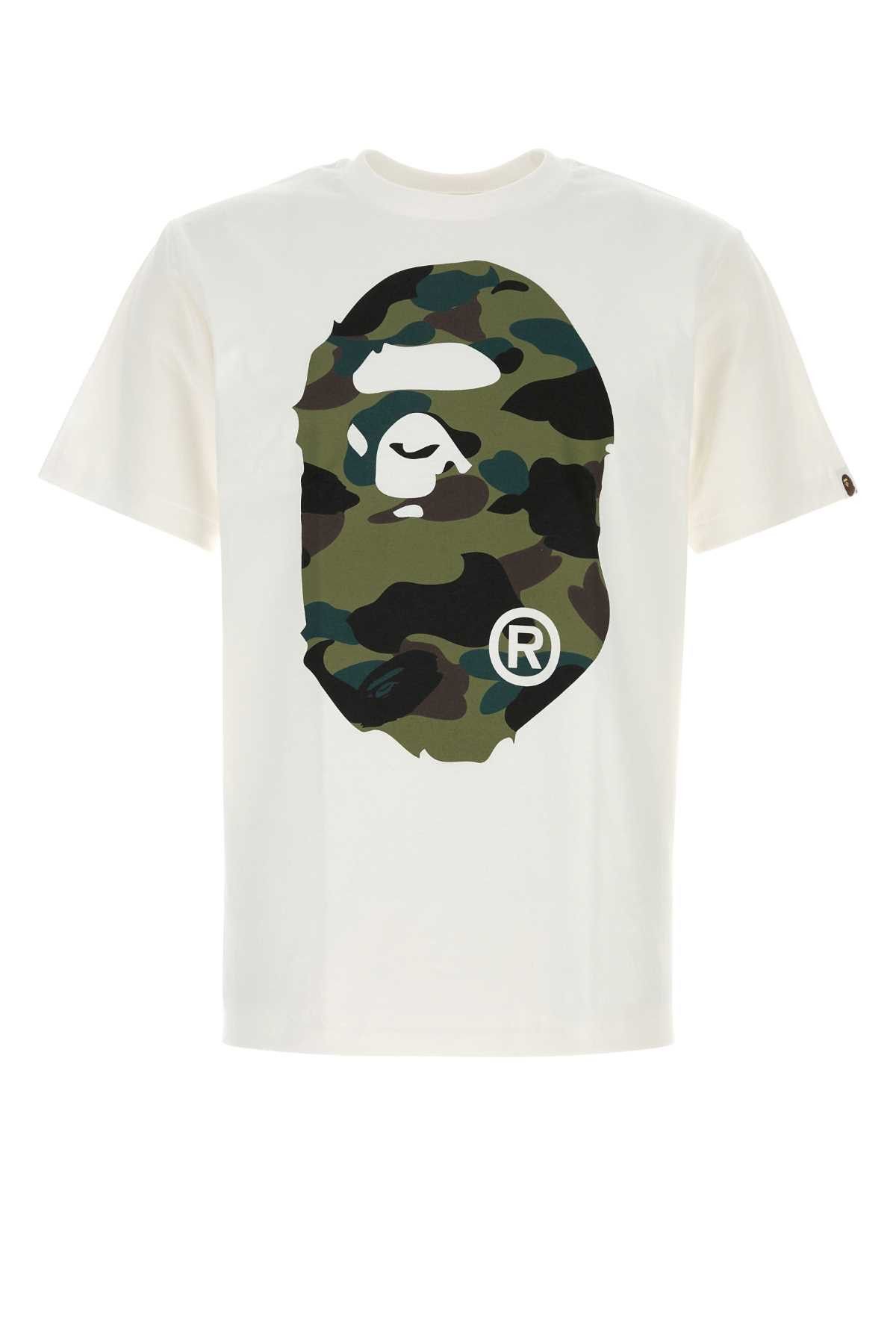 Bape White Cotton 1St Camo T-Shirt Size US M / EU 48-50 / 2 - 1 Thumbnail