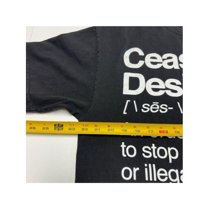 Market Market Cease and Desist Graphic T Shirt Mens XL Short Sleeve Size US XL / EU 56 / 4 - 8 Thumbnail