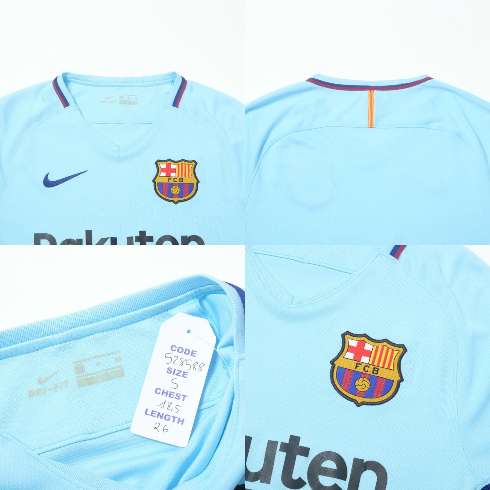 Nike 2017/18 Barcelona Away Shirt Nike (S) Size US S / EU 44-46 / 1 - 4 Thumbnail