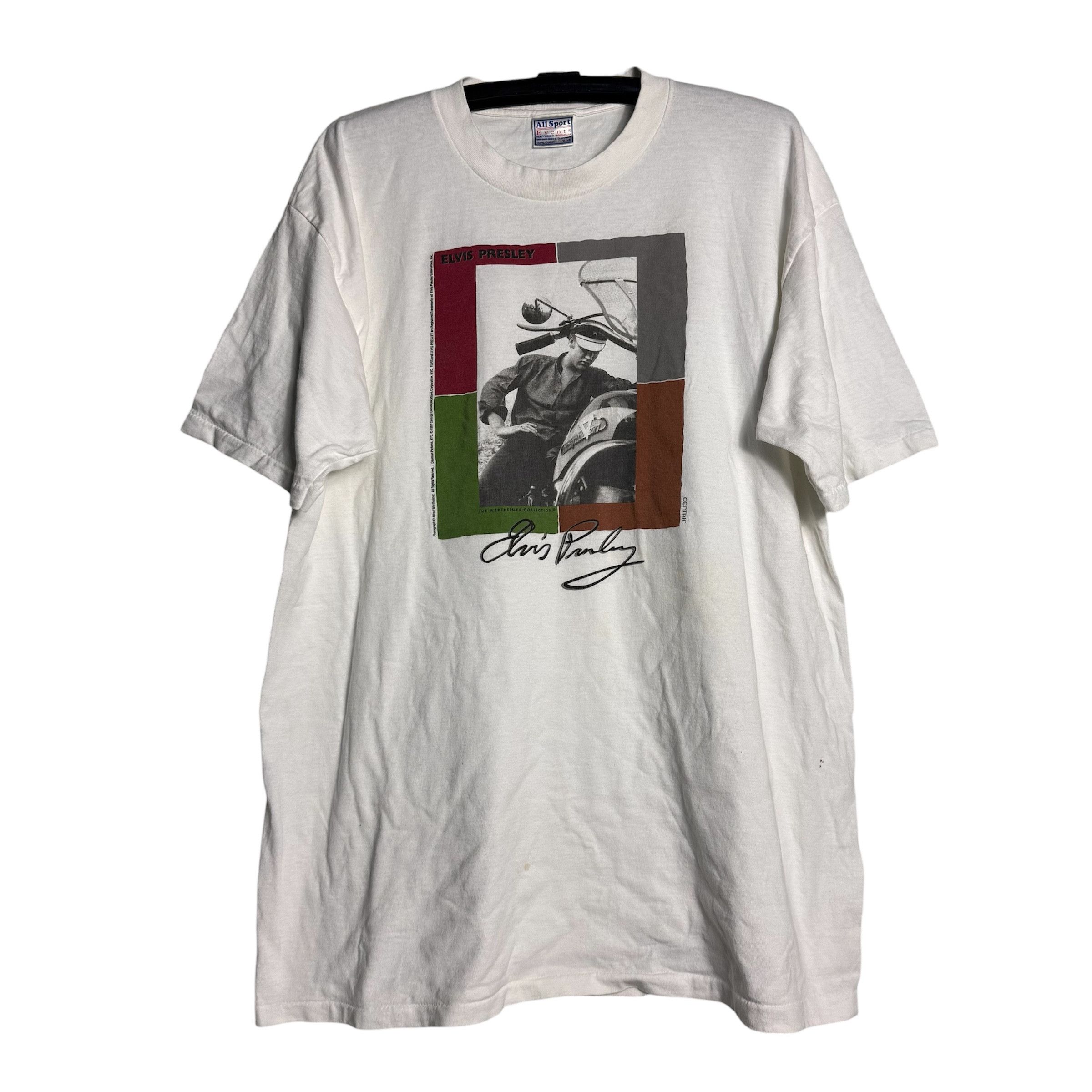 Band Tees 🔥RARE🔥Vintage 1997 Elvis Presley The Wertheimer T-shirt Size US XL / EU 56 / 4 - 1 Thumbnail
