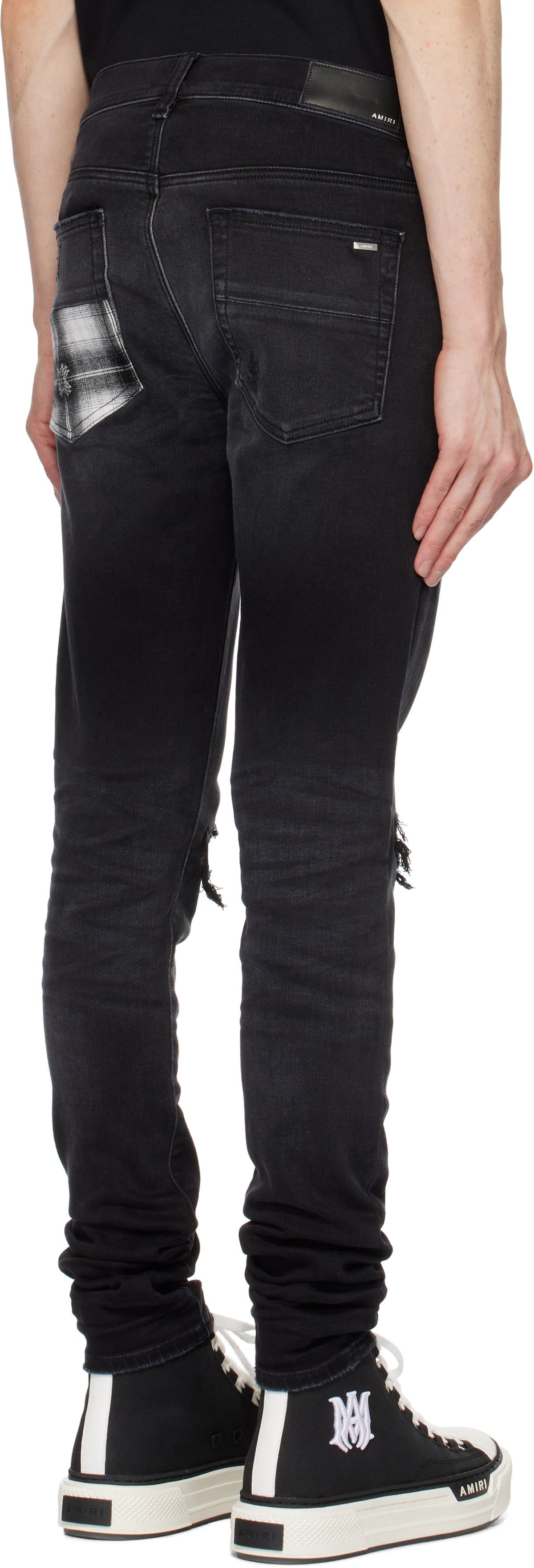 Amiri o1s1wg110126 MA Quad Plaid MX1 Jeans in Black Size US 34 / EU 50 - 4 Thumbnail