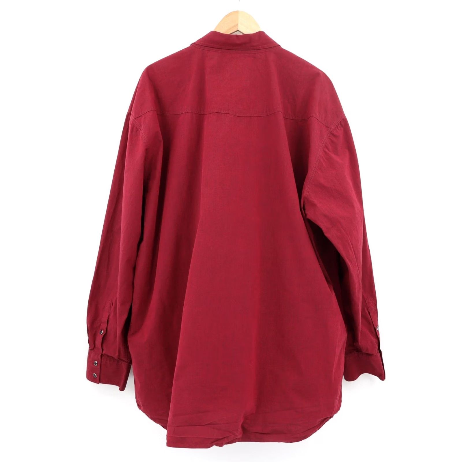Roper Roper Men's Long Sleeve Button-Up Solid Red Western Shirt Sz 3XL Size US XXL / EU 58 / 5 - 2 Thumbnail