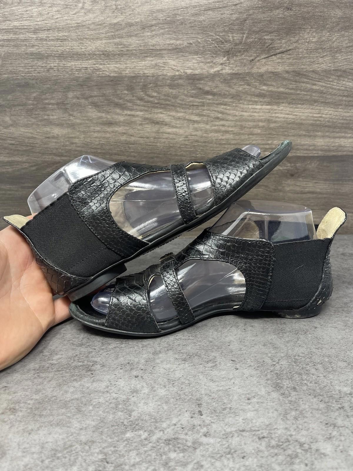 AGLINI AGL Gladiator Sandals Womens Size 6.5 (36.5) Black Leather Size US 6.5 / IT 36.5 - 7 Thumbnail