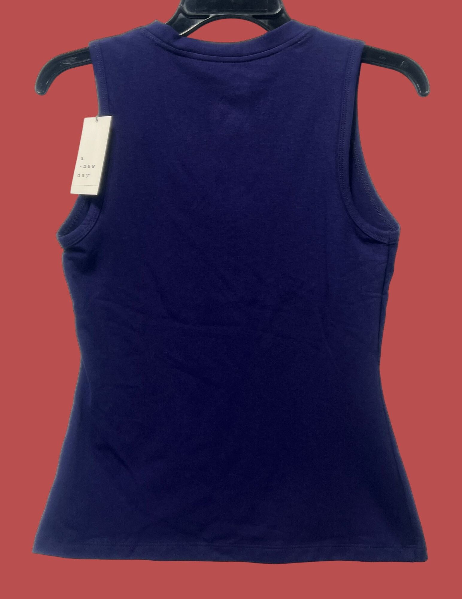 Other A New Day - Women's U-Neck Slim Fit Tank Top - Navy Blue - E Size XS / US 0-2 / IT 36-38 - 4 Thumbnail
