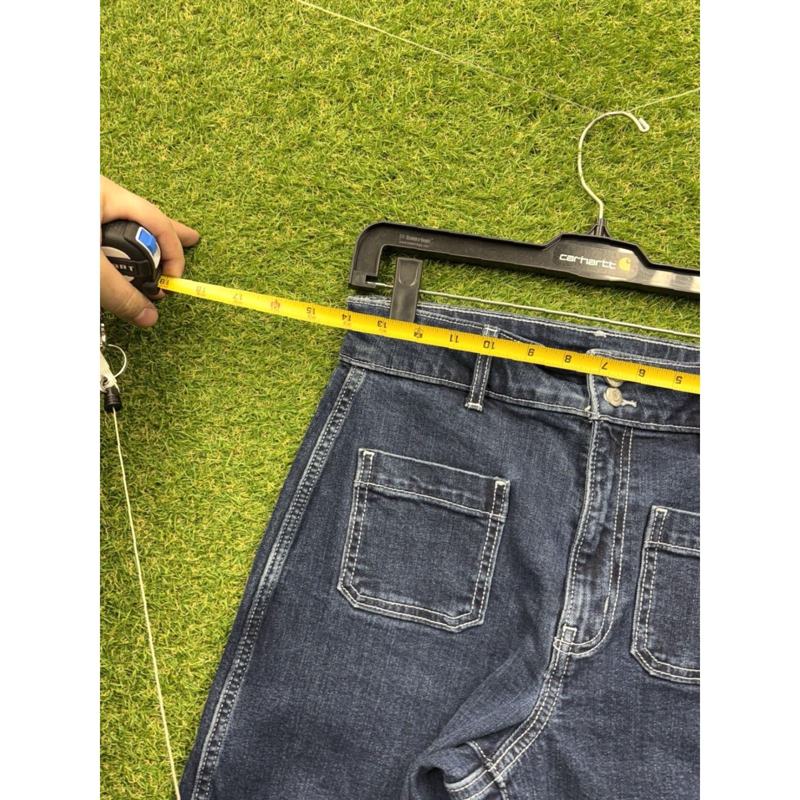 Old Navy Old Navy Jeans Womens 4 High Rise Sky Hi Wide Leg Dark Wash Denim Size 27" / US 4 / IT 40 - 5 Thumbnail