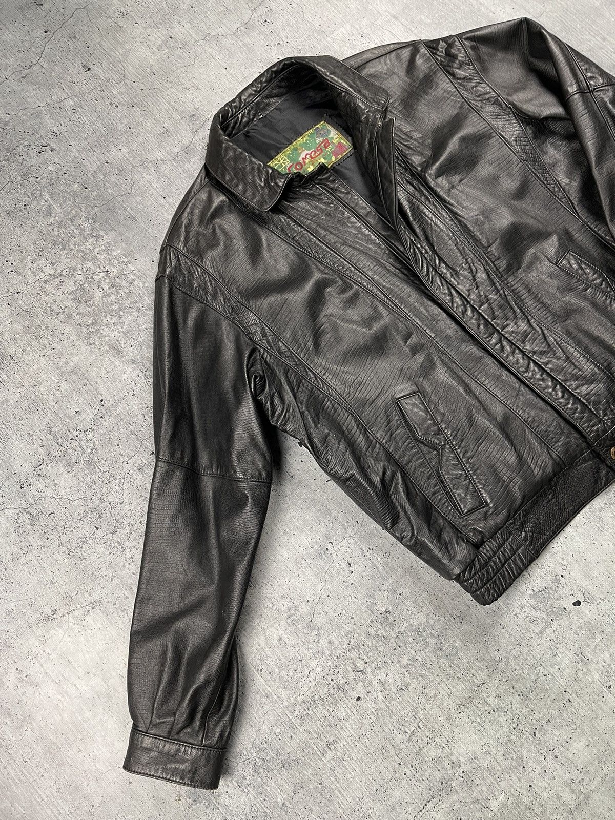 Genuine Leather × Vintage Vintage Bomber Leather Jacket zip Avirex Schott 70-80s Size US XL / EU 56 / 4 - 6 Thumbnail