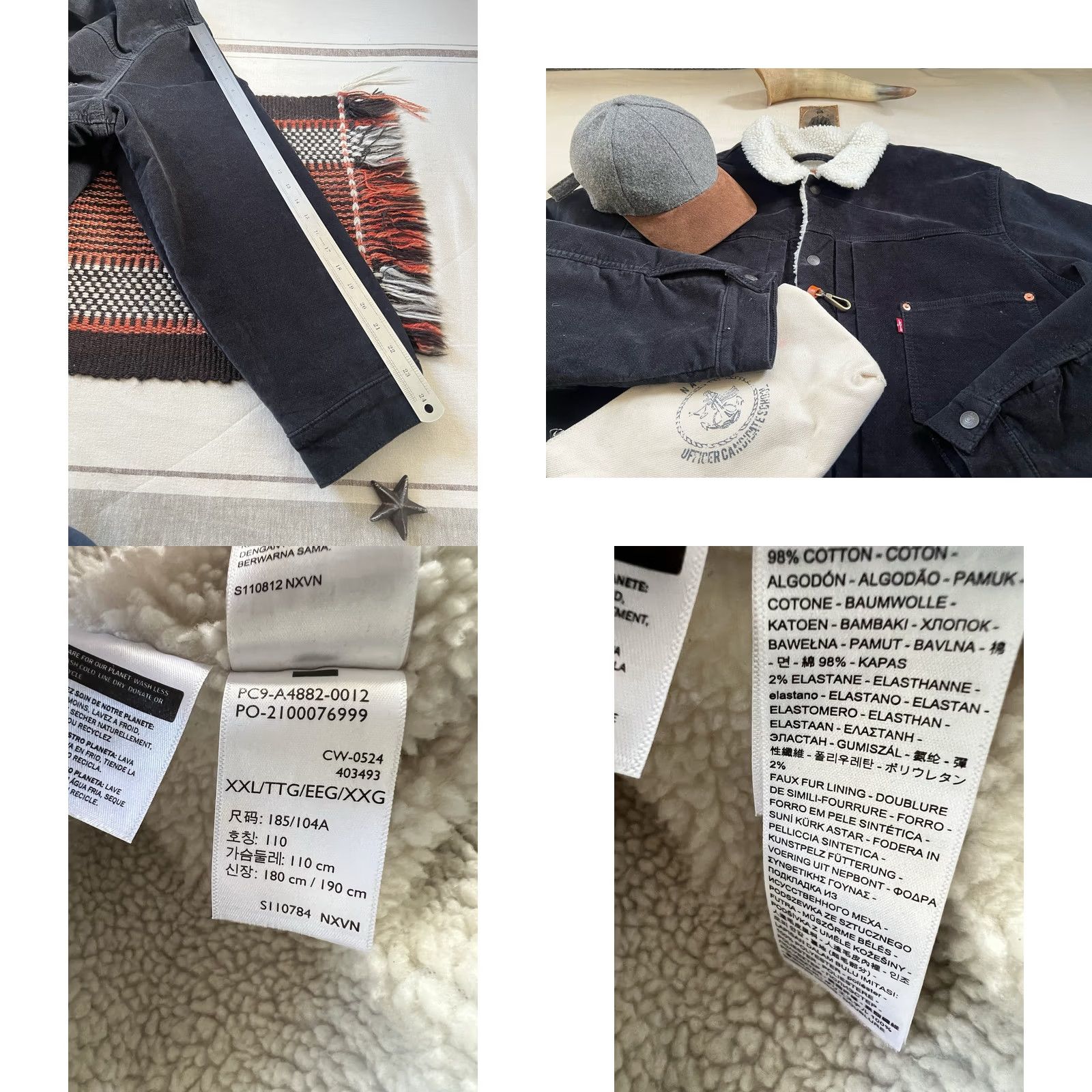 Levi's Levi's Trucker Jacket 2XL Black Mens Vintage N/A 90s Classic Hoodie? Size US XXL / EU 58 / 5 - 9 Thumbnail