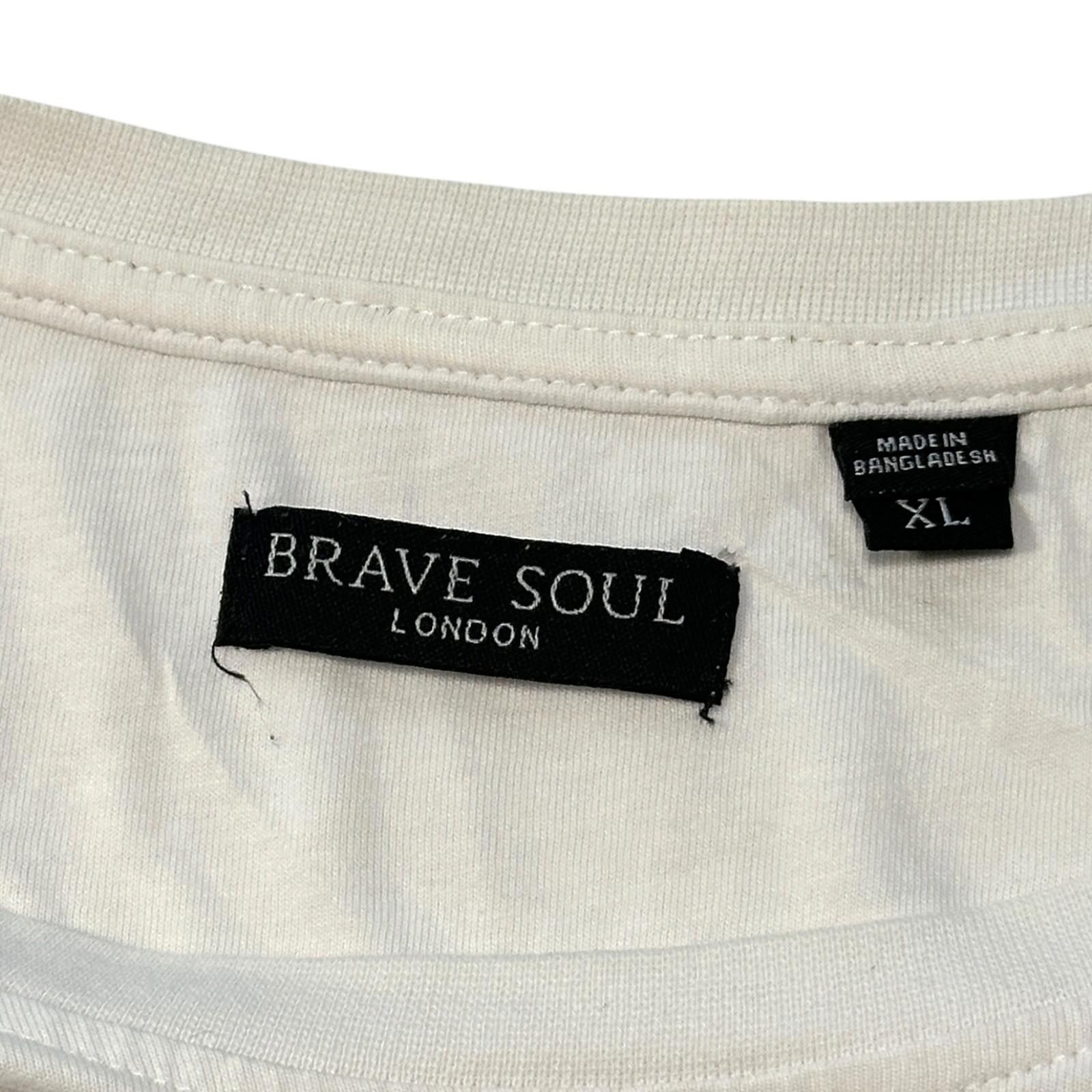 Brave Soul Brave Soul T-Shirt Men's UK Size XL White Short Sleeve Size US XL / EU 56 / 4 - 6 Thumbnail