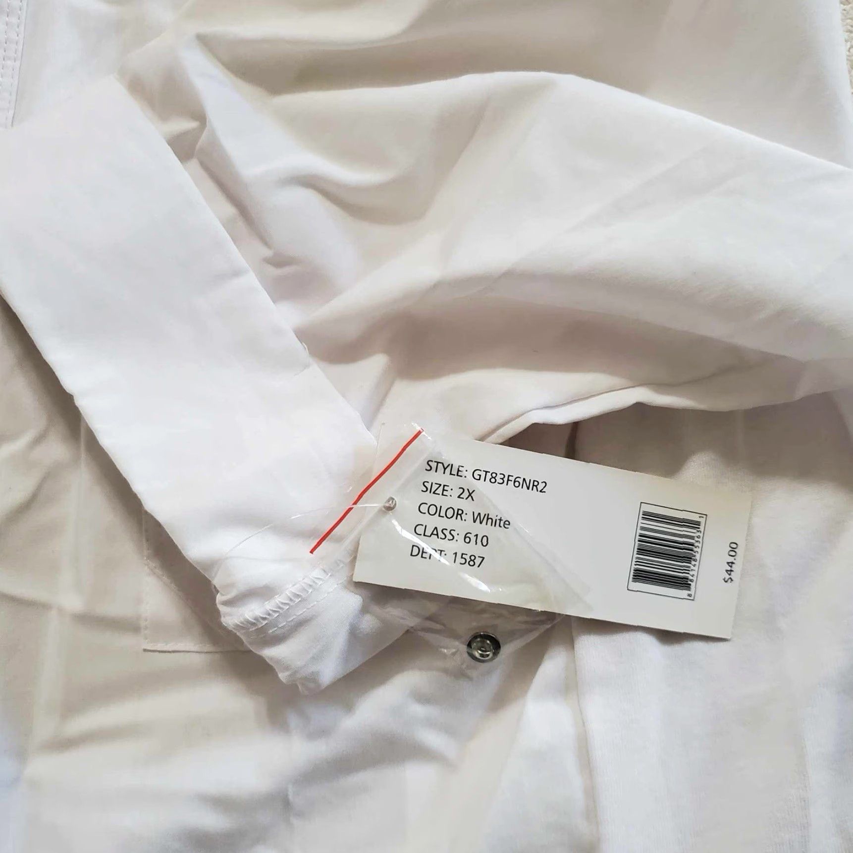 Vintage Zac & Rachel Womens Button-Up 2X White NWT MSRP 4 Plus Size Top Size XXL / US 16-18 / IT 52-54 - 8 Thumbnail