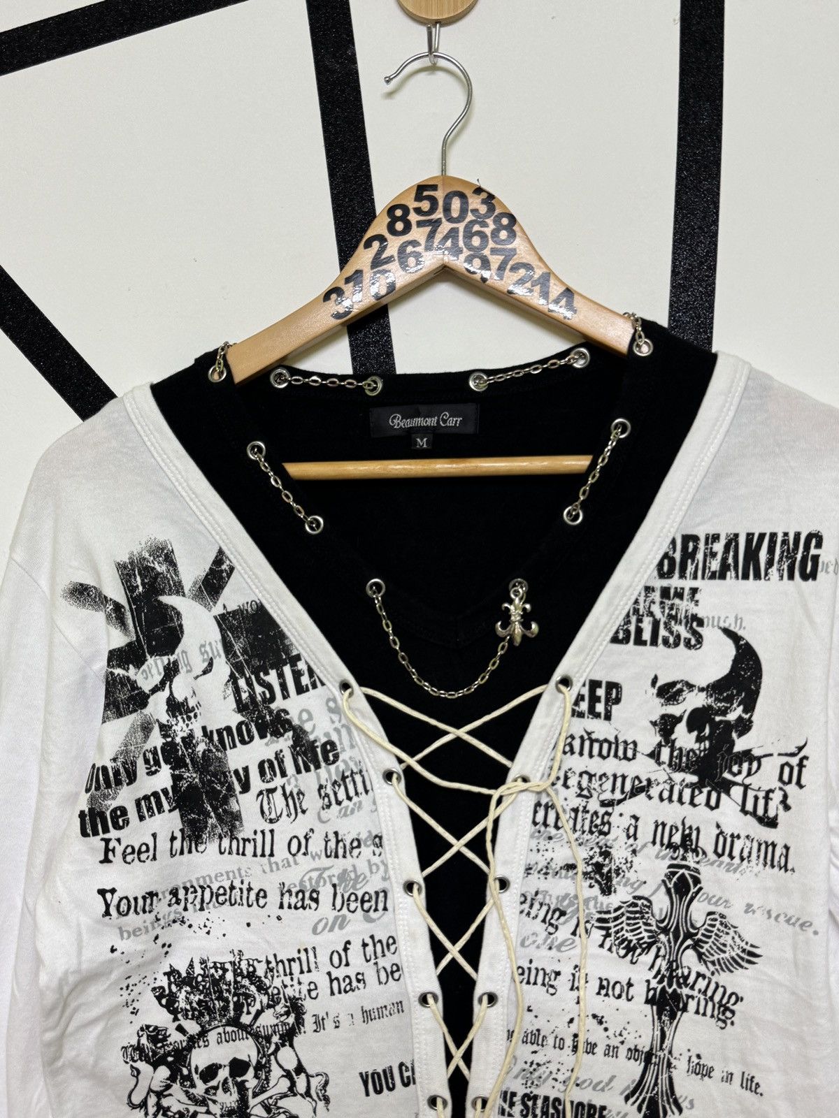 If Six Was Nine Beaumont Carr Art Quotes Poem Lace Cross Chain Size US S / EU 44-46 / 1 - 5 Thumbnail