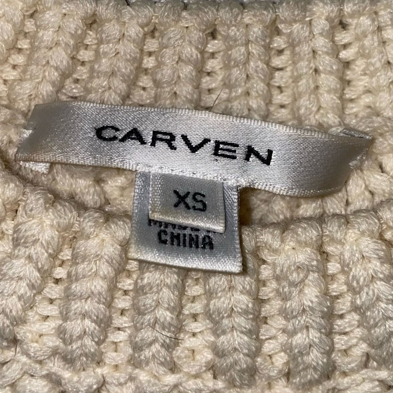 Carven Carven Cream Cable Knit & Pom Pom Sweater Size XS / US 0-2 / IT 36-38 - 4 Thumbnail