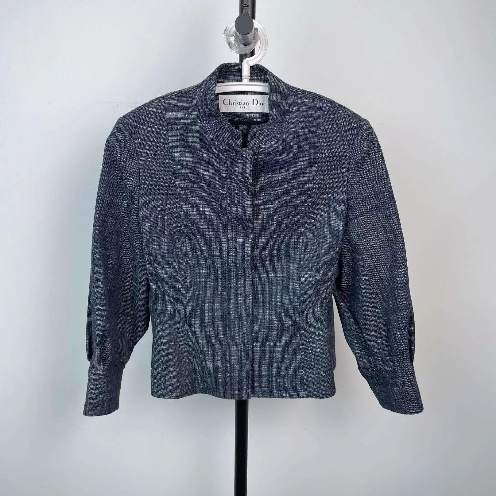 Dior Dior 95 New Linen Stand Collar Waist Blue Jkt 36 Size XS / US 0-2 / IT 36-38 - 1 Thumbnail