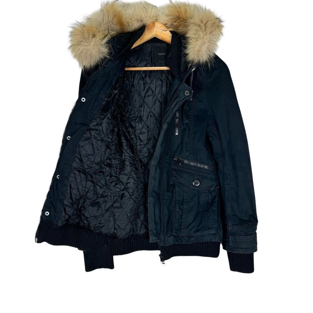 ☀️MOUSSY FUR HOODIE MULTI ZIPPER JACKET