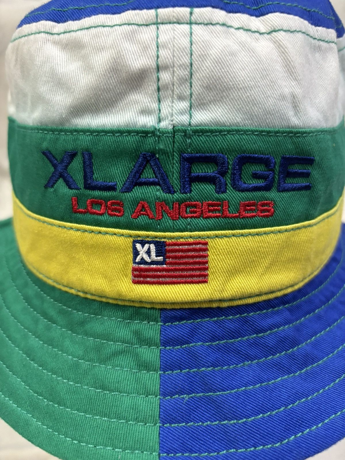 Xlarge X-Large Los Angeles Panel Color Block Embroidered Bucket Hat Size ONE SIZE - 7 Thumbnail