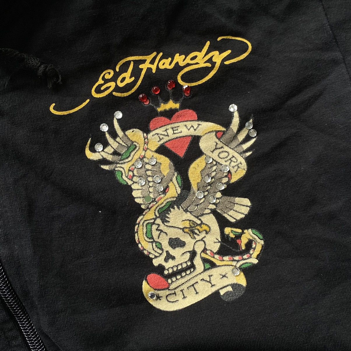 Christian Audigier × Ed Hardy Vintage Ed Hardy Zip Hoodie Christian Audigier 90s Size S / US 4 / IT 40 - 7 Thumbnail