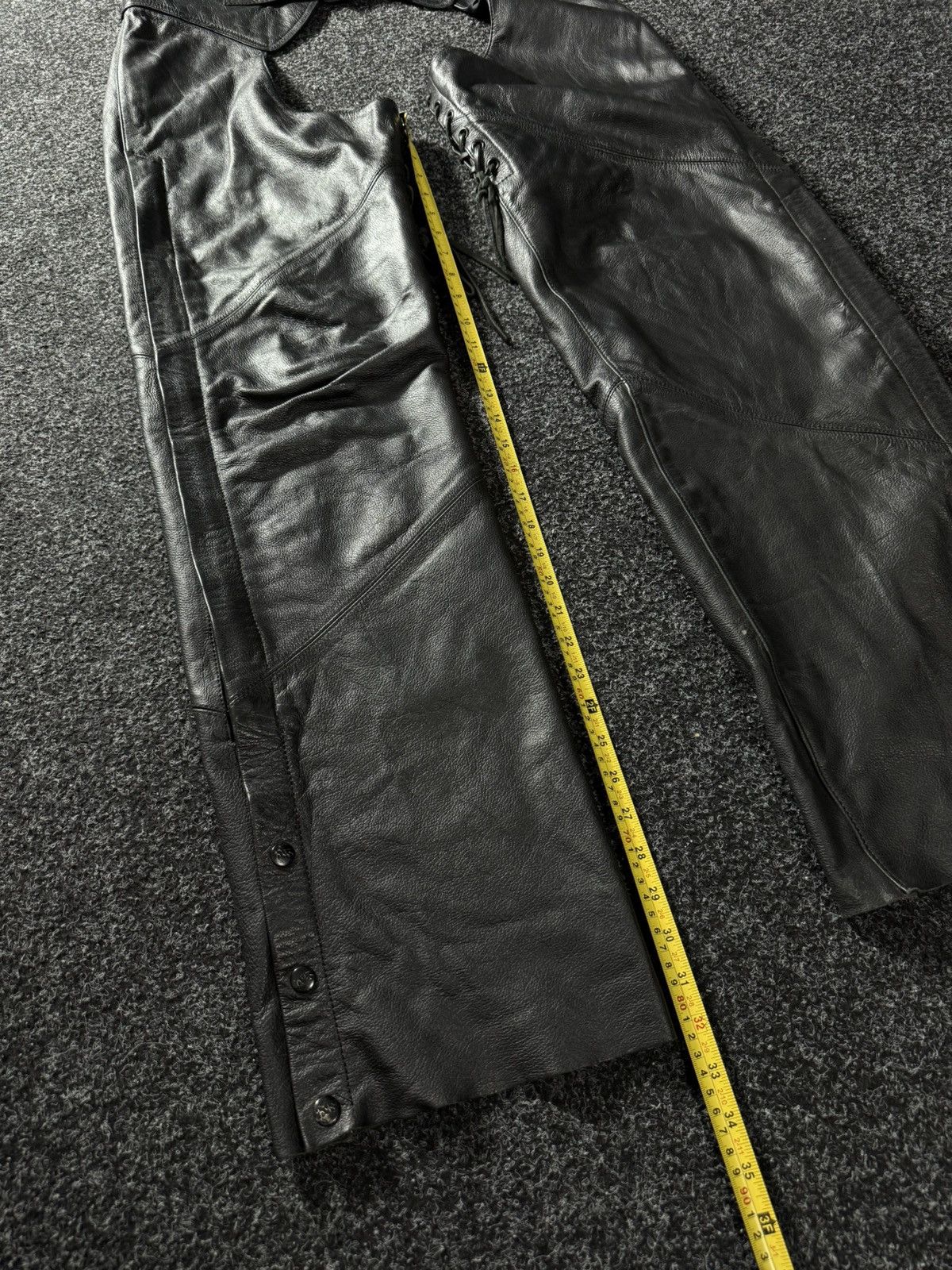 Leather Vintage 90s IXS 1990's Leather Moto Racing pants Chaps Size US 32 / EU 48 - 17 Thumbnail