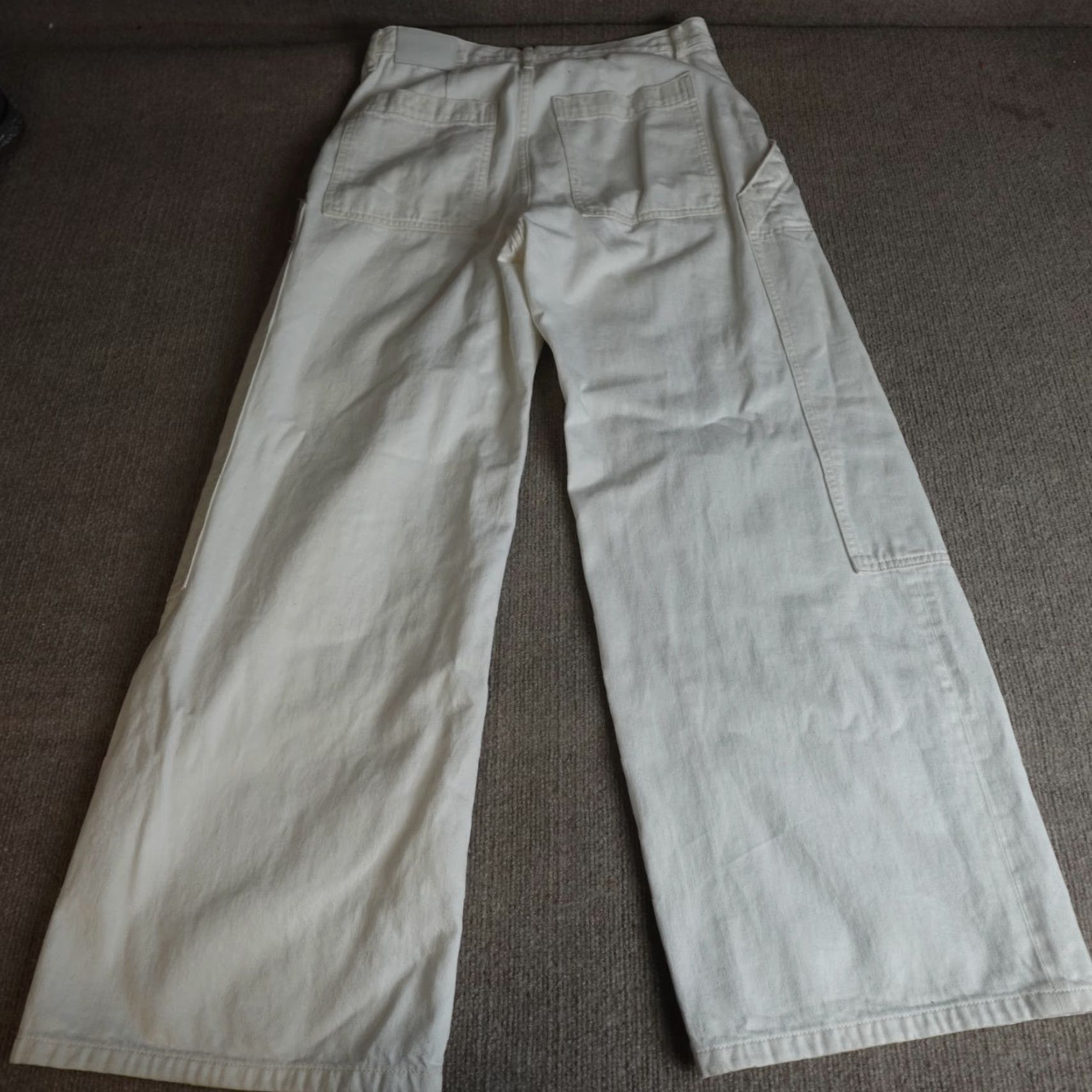Everlane Everlane Jeans 30 Ivory Ecru Wide-Leg Regular 5-Pocket Denim Cotton Lyocell High Rise Womens Boys Mens Girls Size 30" / US 8 / IT 44 - 6 Thumbnail