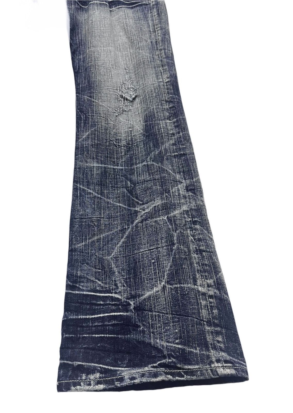 Japanese Brand PUNKFLARE🔥SORRIDERE Distressed Acid Whiskered Denim Japan💥 Size US 34 / EU 50 - 9 Thumbnail