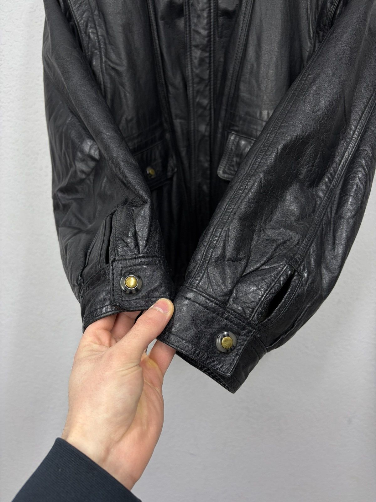 Hedi Slimane Vintage Black Leather Fringe Biker Transformer Vest Jacket Size US L / EU 52-54 / 3 - 9 Thumbnail