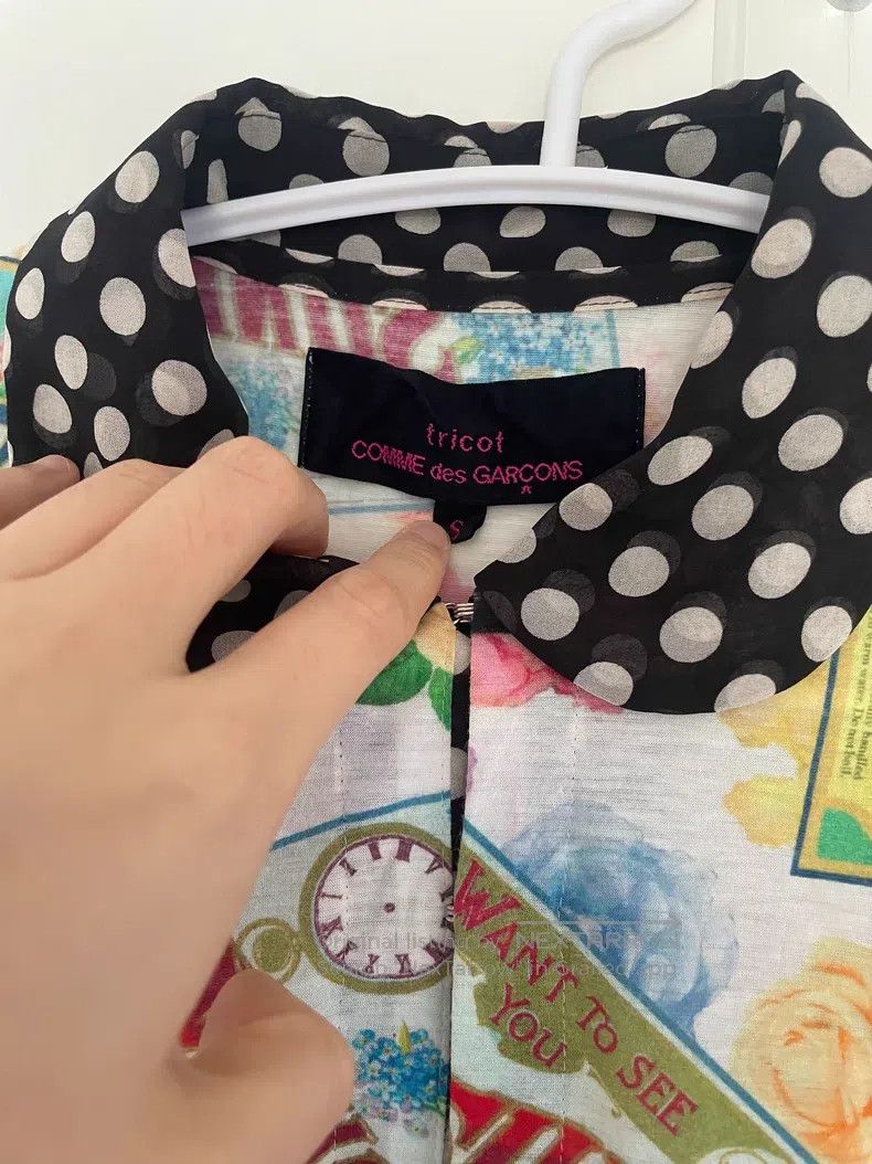 Comme des Garcons Comme Des Garcons Patchwork Printed Dress Top, Rose Car Re Size S / US 4 / IT 40 - 3 Thumbnail