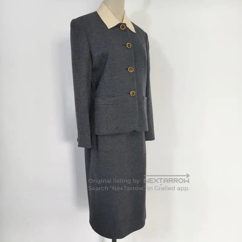 Burberry Burberry Gray Wool Long Sleeve Dress. Size M / US 6-8 / IT 42-44 - 2 Thumbnail