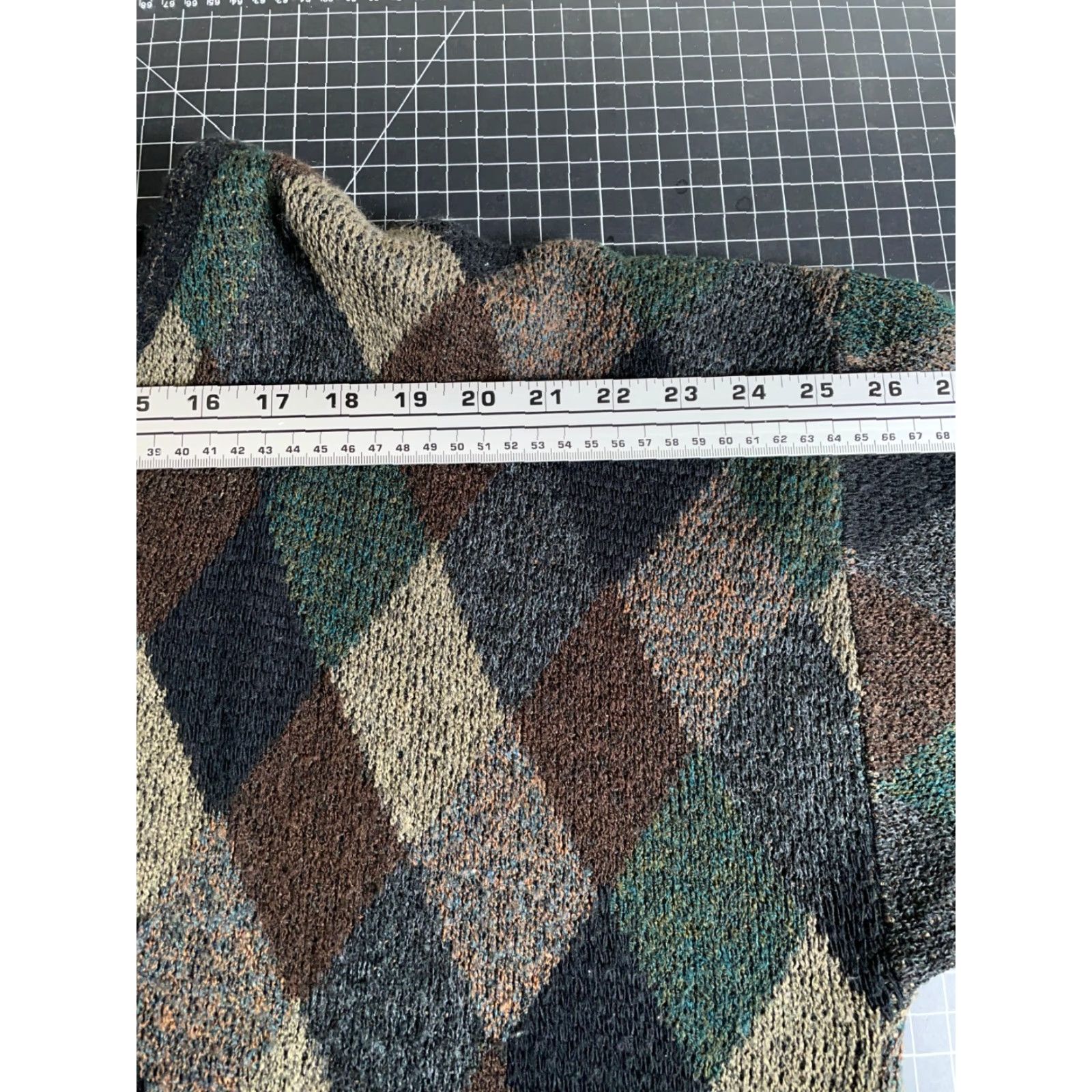 Vintage VINTAGE Protege Sweater Men XL Brown Green Argyle Diamond V-Neck USA Made Knit VTG Size US XL / EU 56 / 4 - 7 Thumbnail
